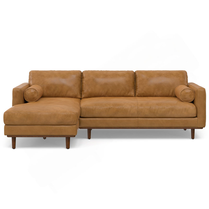 Morrison Left Sectional Sofa, Brown, Left Hand Facing