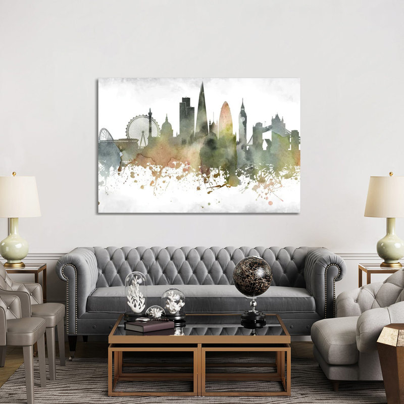 London Skyline by WallDecorAddict - Wrapped Canvas Print, 152.5 cm H x 101.5 cm W