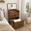 Bureau de coiffeuse 3-en-1 avec miroir éclairé à DEL et tabouret, coiffeuse à maquillage multifonctionnelle avec rangement caché, ensemble de coiffeuse compact pour le vestiaire de la chambre à coucher-129459595