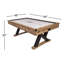 Table de hockey pneumatique de 84 po American Legend Kirkwood avec finition en bois rustique, pieds en forme de K et design moderne