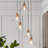 Modern Gold 5-Light Cluster Chandelier Contemporary Pendant with 13.7' Round Ceiling for Dry Indoor
