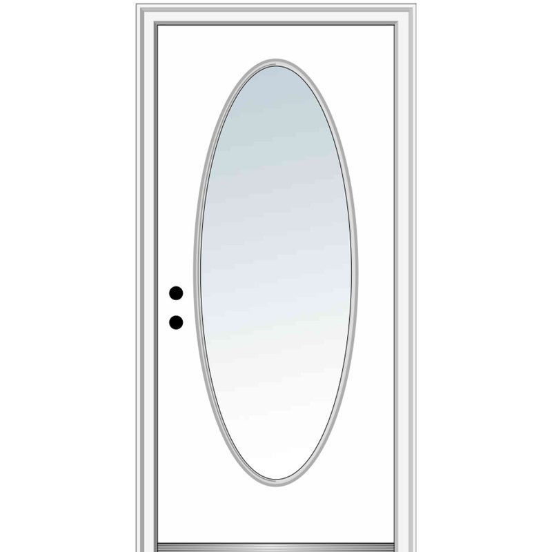 Grandes portes d’entrée pré-raccrochées en acier, S'ouvre à droite vers l'intérieur, H 81,75 po x l 32 po x P 4,56 po