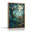 «Red Fox and Owl in Misty Forest with Glowing Mushroom», art mural sur toile-133462263