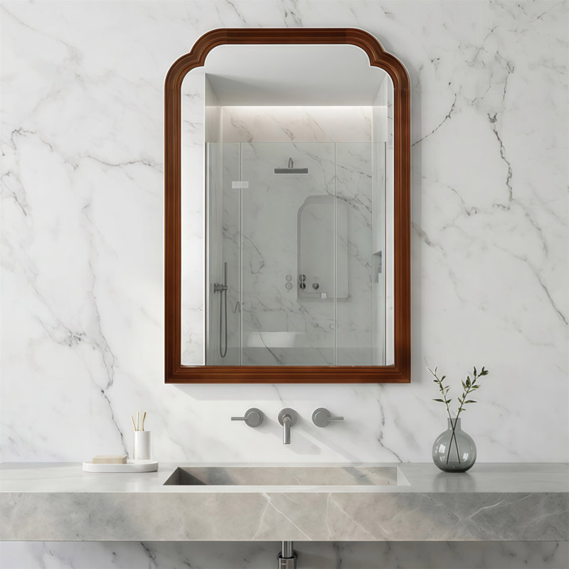 Miroir de coin, Brun jaune, 36 po x 24 po