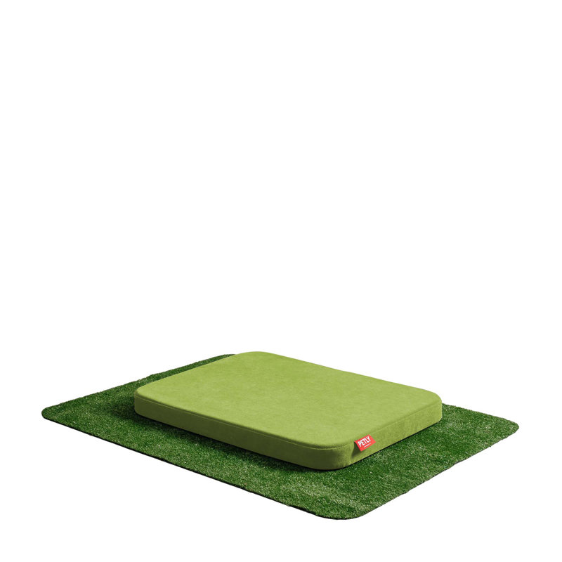 Orthopedic Microfibre Pet Bed, Green, Medium (80cm W x 60cm D)