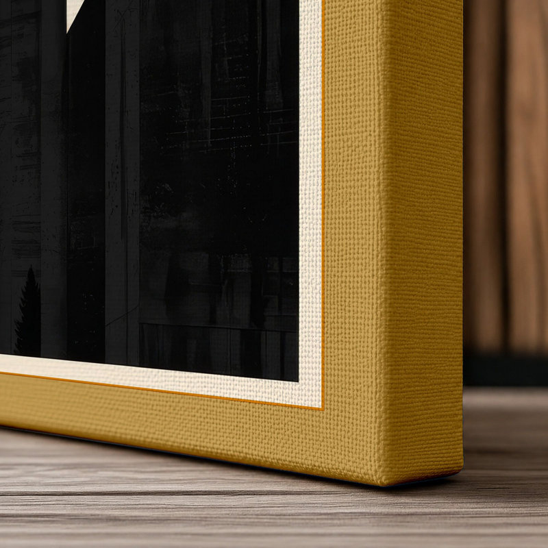 Urban Heights Industrial - Wrapped Canvas, 30x20 - 76.2 x 50.8 cm, Ochre Border