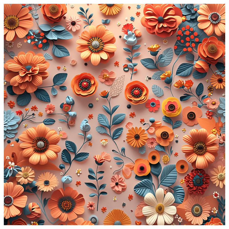 «Floral Arrangement», impression murale sur toile, 12 x 12 inches