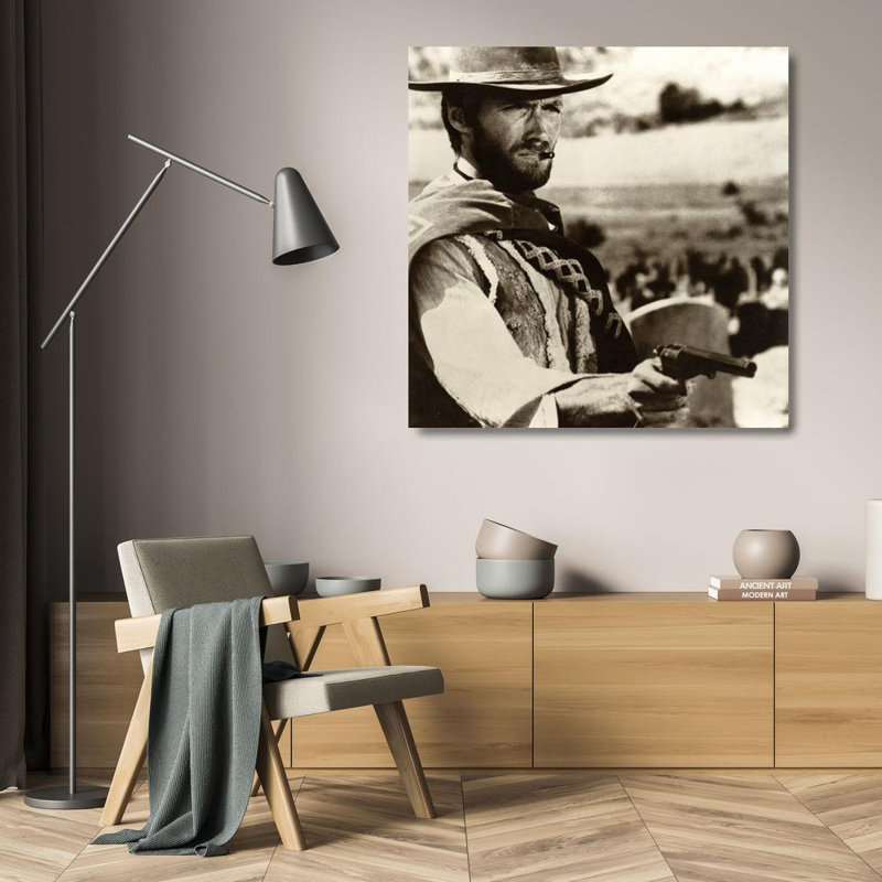 Clint Eastwood dans The Good, the Bad, the affreux, H 20 po x l 20 po