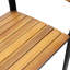 Chaise pour l'extérieur - et noir, bois, meubles de patio de cour arrière élégants et élégants Modern Chic