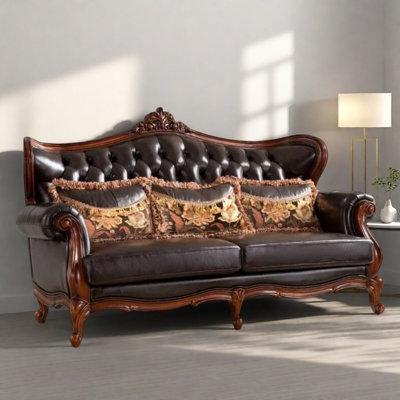 Retro Creative Solid Wood Sofa