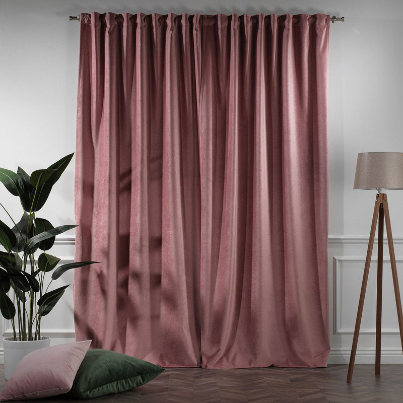 Panneau simple décoratif extra large en velours mat sur mesure, L 100 po x L 300 po, 18 TAUPE ROSE