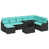 Coussin bleu / cadre noir est en rupture de stock