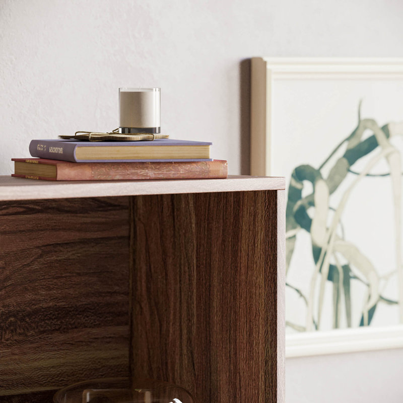 142cm H x 60cm W Standard Bookcase, Walnut, (3 Shelves) 75cm H x 60cm W x 24cm D