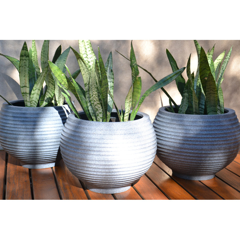 Pot de fleurs en résine Dyles, H 12,2 po x l 16,5 po x P 16,5 po