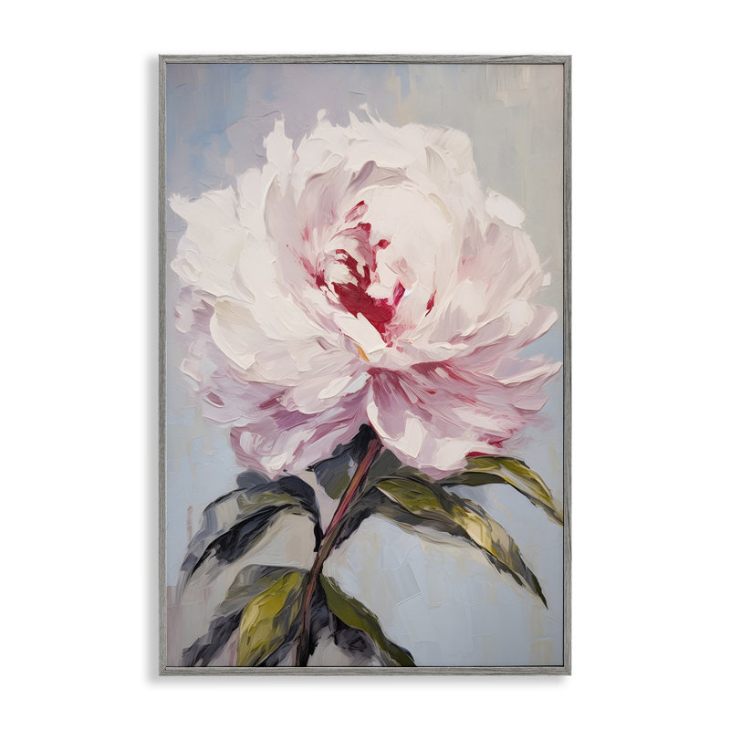 Pâle rose rose gris, estampe numérique encadrée par Petals Prints Design, Estampe numérique Farmhouse, H 24 po x l 16 po