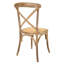 45cm H Solid Wood Cross Back Side Chair