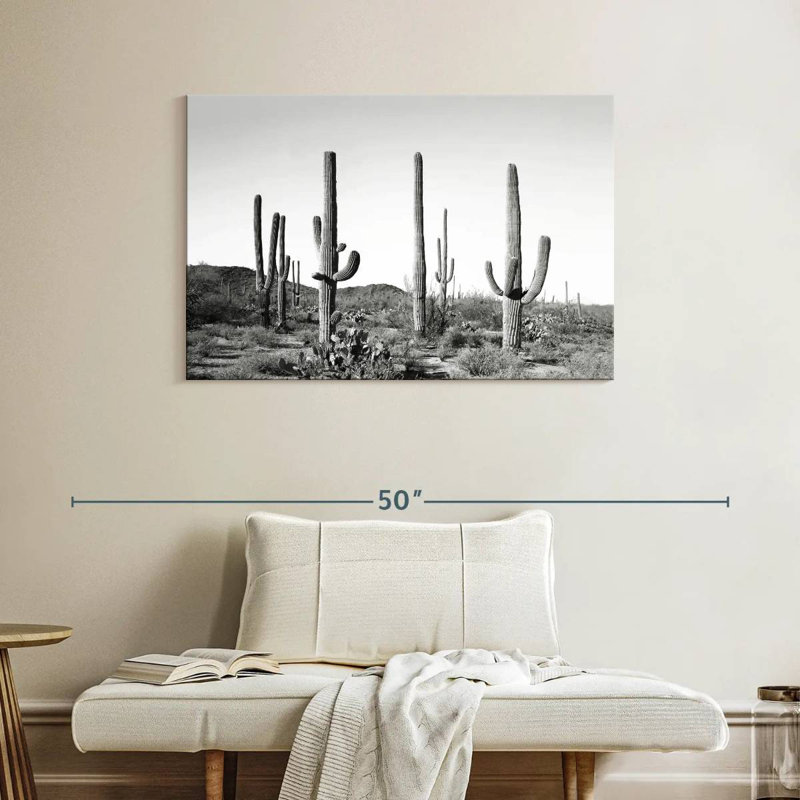 Cactus gris, H 26 po x l 39 po