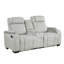 Causeuse inclinable manuelle avec centre Reny, base DEL, gris clair