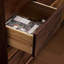 Armoire d'appoint en bois massif brun foncé + brun