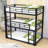 Weinberger Steel Twin Over Twin Over Twin Bunk Bed with Built-In Ladder-267724427