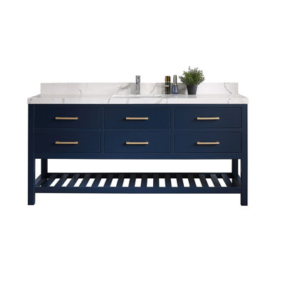 Ensemble de meuble-lavabo simple 60 po x 22 po avec fond en quartz Empira Bachman