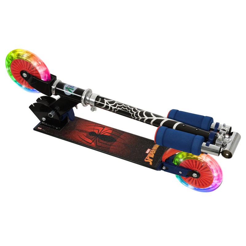 Spiderman Folding Inline Scooter with Light Up wheels
