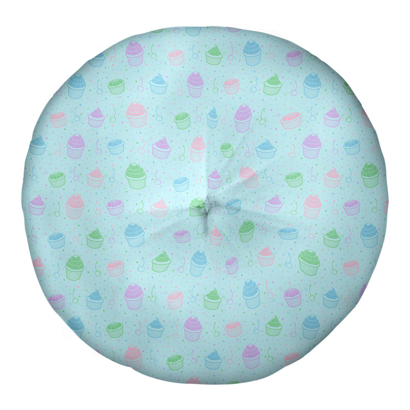 Coussin de sol Katelyn Elizabeth, H 26 po x l 26 po, Bleu