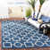 Arneshia Cotton Blue/Beige Area Rug