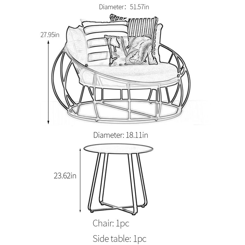 Dirko - Person Patio Conversation Set with Cushions