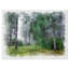 «Green Forest Watercolor Dessin», impression sur toile tendue-19239902