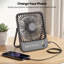 Warmco D3 10000mAh Portable Travel Fan, 7-inch Wide, 10-24H Battery Life