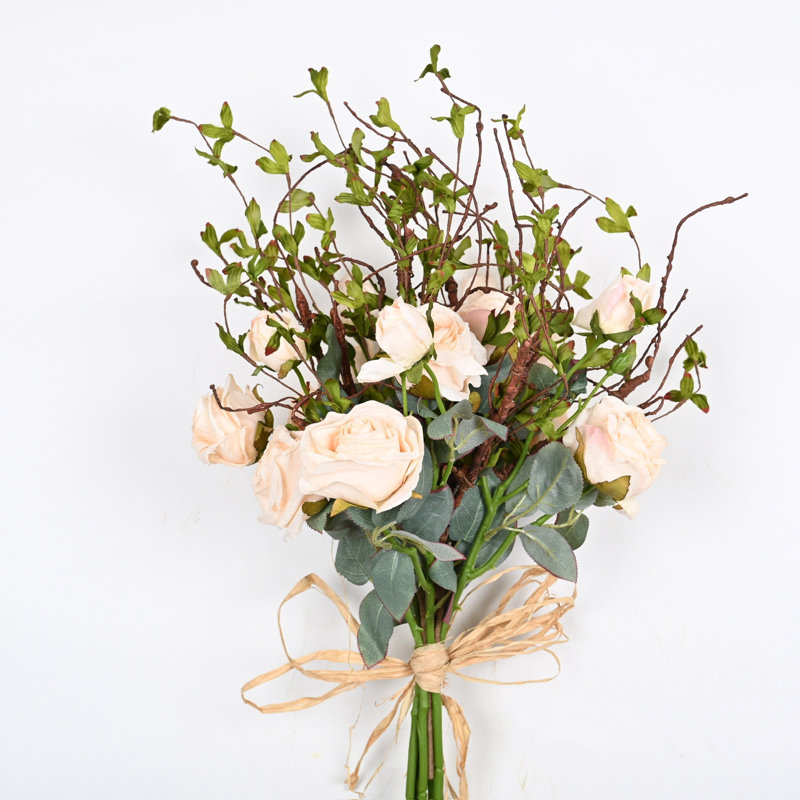Décoration de table de fête de mariage artificielle 22 po 22 po, Beige