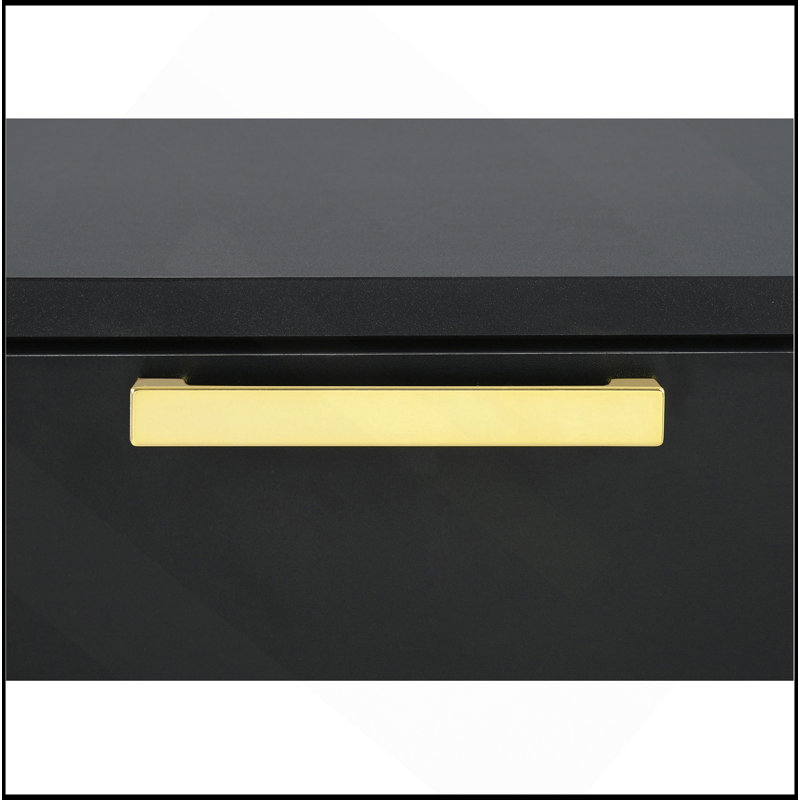 Commode rectangulaire à 6 tiroirs Lexie, Noir