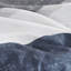 Modern Stripe Bedding Sets, Polyester Comforter In Blue Grey, Ideal For Home Use