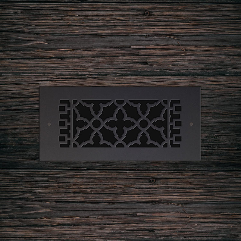 Grille de plancher en fonte avec trous de fixation Reggio, 4 po x 10 po