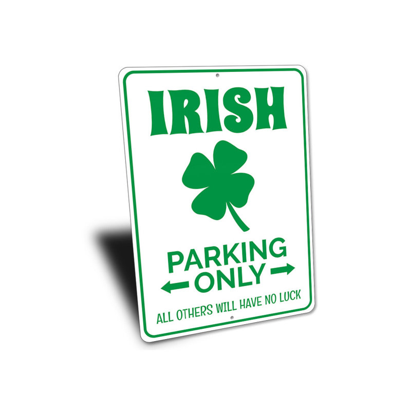 Enseigne irlandaise en aluminium seulement, H 14 po x l 10 po x P 0,04 po