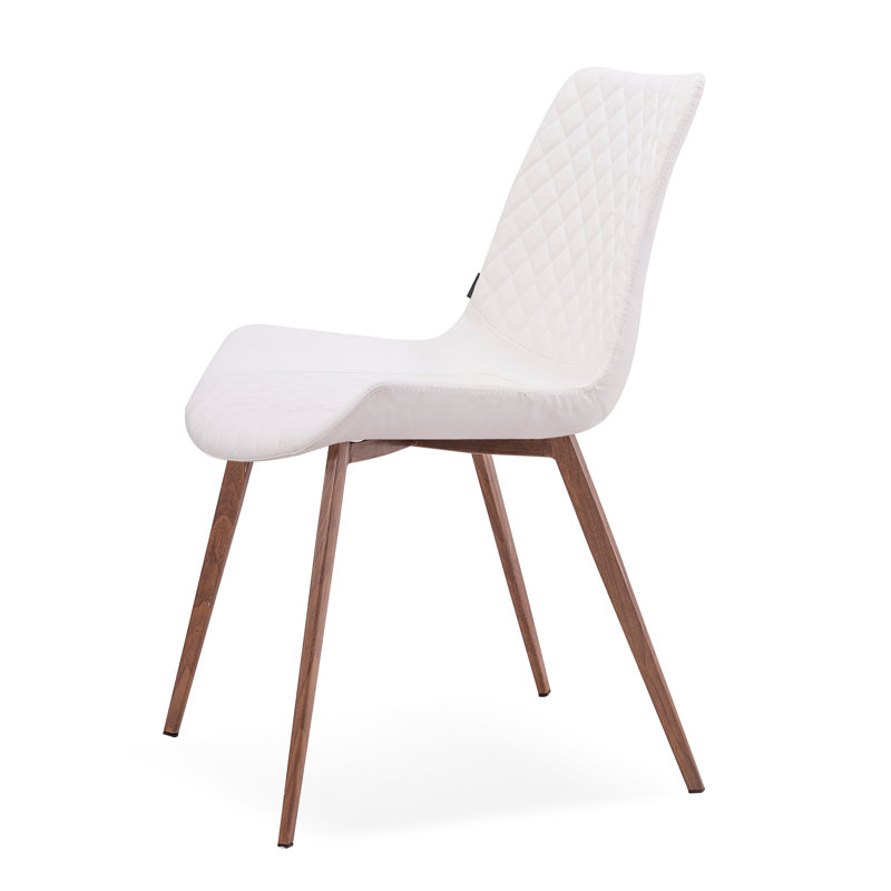 Chaise Albieri, Blanc / Brun