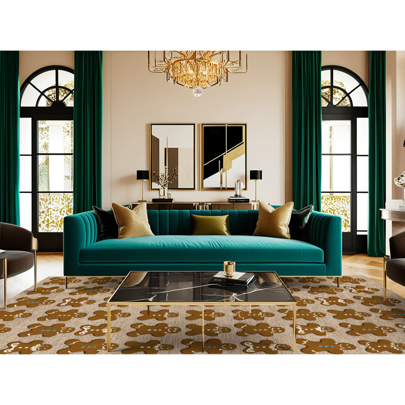  Tapis lavable biscuits en pain d'épices, Tapis de couloir 2 pi x 4 pi