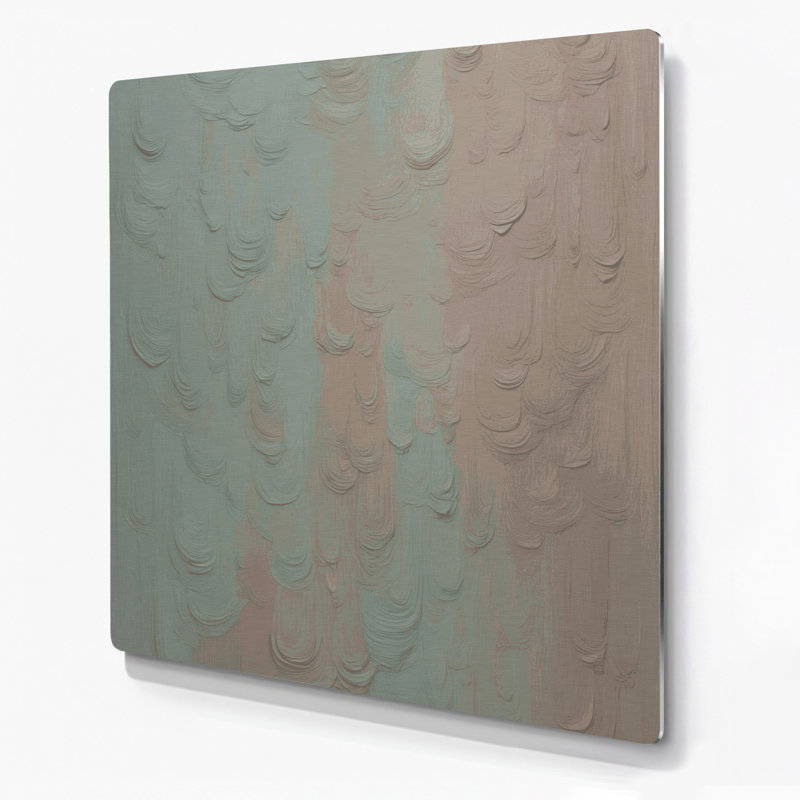 Abstract Colour Field 24 Grey Metal Wall Art, 12" H x 12" W