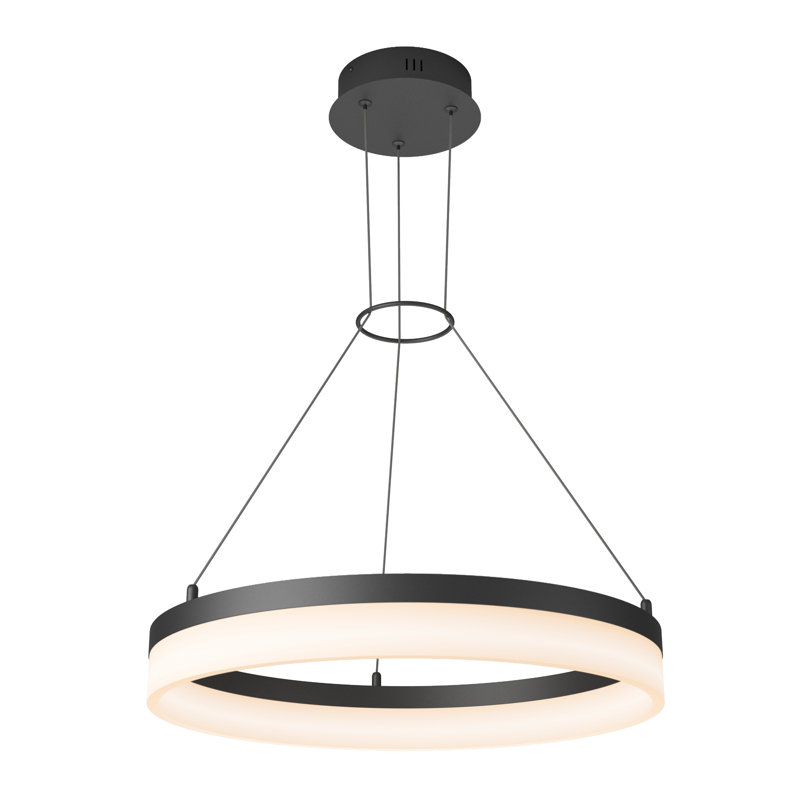 Luminaire suspendu à 1 lumière DEL, Noir