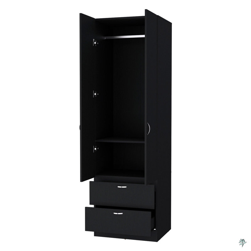 Garde-robe 2 tiroirs 2 portes