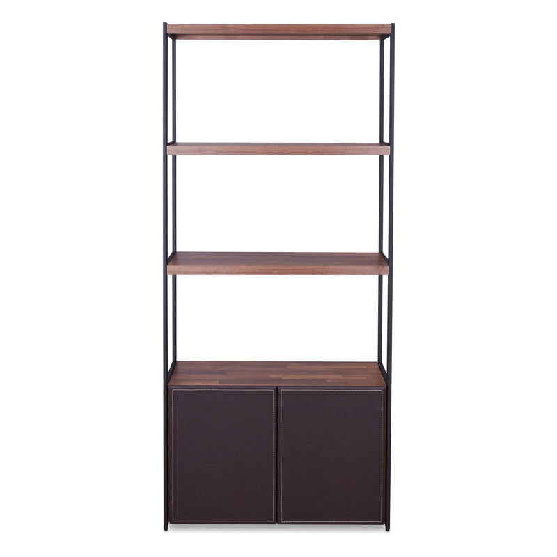 Sara Walnut & Sandy Black Finish Bookshelf