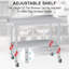 Stainless Steel Table for Prep & Work with Backsplash, Adjustable Undershelf & 4 Locking Caster Wheels, Metal Commercial Worktable for Restaurant Kitchen & Food Service-114476984