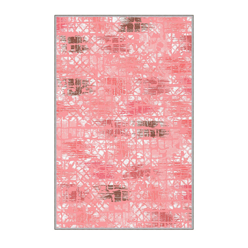 Antibacterial Woven Carpet (3D Digital Print) 4.0 x 5.9 Feet, 100% Polyester, Pile Height: 0.3 Inches | PVC Felt Dot Non-Slip Underside, Machine Washable, Perfect for Living Room & Bedroom Decor