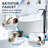 Freestanding Floor-Mounted Tub Filler Single Handle Solid Brass Bathtub Faucet with Waterfall Spout and Hand Shower-120817911