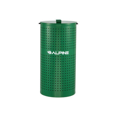 Steel 13.5 Gallon Outdoor Wall or Post Mounted Pet Waste Disposal Bin with Odor Control Lid