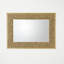 Golden Stone Rectangle Metal Mirror