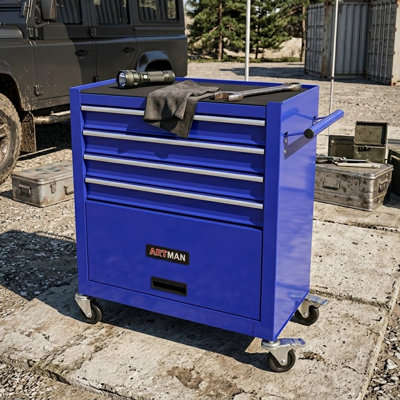 Commode rabattable en acier à 4 tiroirs avec roulettes de 24,41 po pour usage domestique et commercial