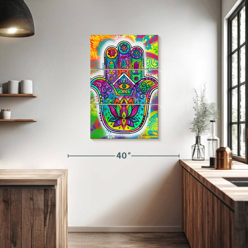 Kerrick psychédélique Hamsa, H 38 po x l 24 po