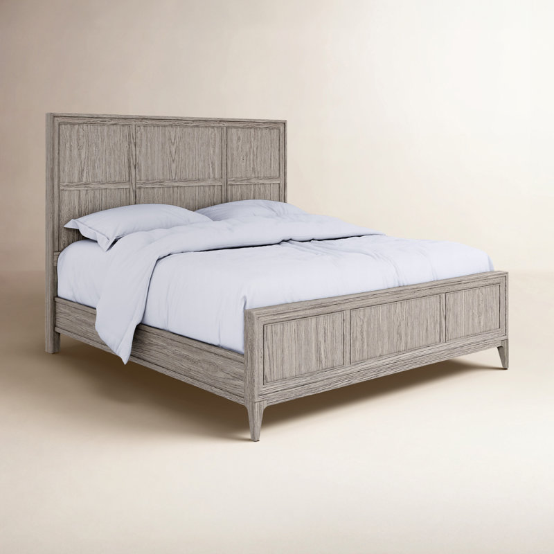 Hantz Solid Wood Standard Bed, King, Light Oak